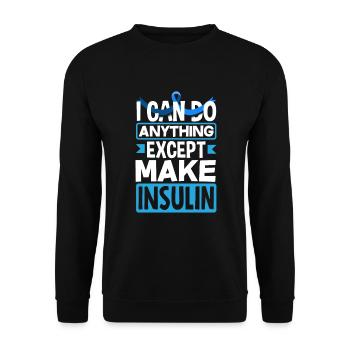 T1D Diabetes Typ 1 Diabetiker Geschenk - Unisex Pullover - Schwarz - Vorne - Alina (178cm) & Michal (187cm)