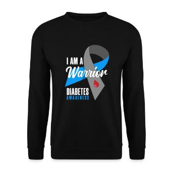T1D Diabetes Type 1 Diabetic Gift - Unisex Sweatshirt - black - Front - Alina (178cm) & Michal (187cm)