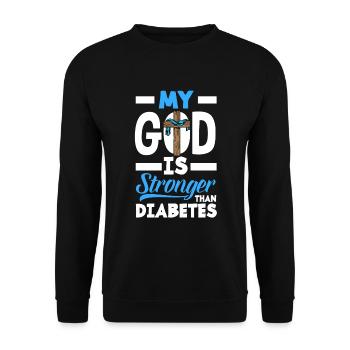 Cadeau pour diabétiques de type 1 pour diabétiques de type 1 - Sweat-shirt Unisexe - noir - Devant - Alina (178cm) & Michal (187cm)
