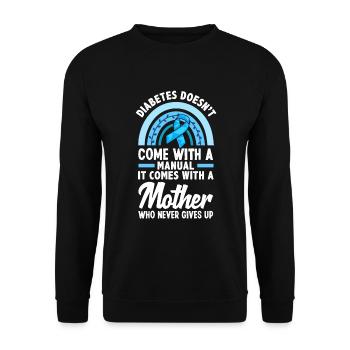 Cadeau pour diabétiques de type 1 pour diabétiques de type 1 - Sweat-shirt Unisexe - noir - Devant - Alina (178cm) & Michal (187cm)