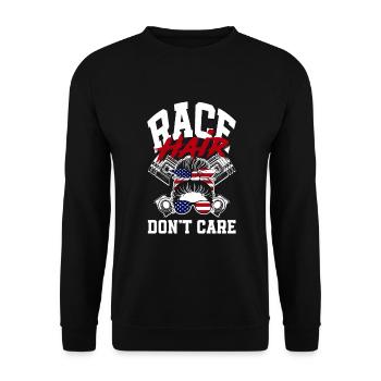 Funny Car Racing Car Racing Gift - Unisex Sweatshirt - black - Front - Alina (178cm) & Michal (187cm)