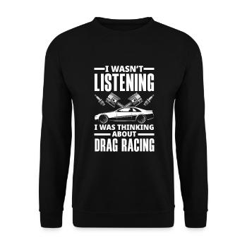Drôle de voiture de course de voiture de course cadeau - Sweat-shirt Unisexe - noir - Devant - Alina (178cm) & Michal (187cm)