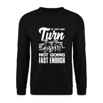 Funny Car Racing Car Racing Gift - Unisex Sweatshirt - black - Front - Alina (178cm) & Michal (187cm)