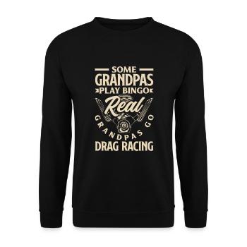 Funny Car Racing Car Racing Gift - Unisex Sweatshirt - black - Front - Alina (178cm) & Michal (187cm)