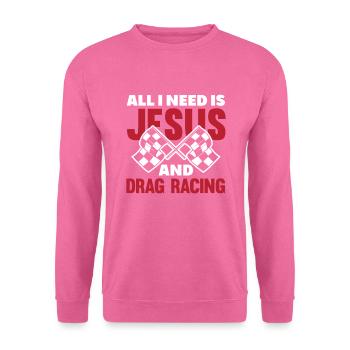Lustiges Autorennen Auto Rennen Geschenk - Unisex Pullover - Pink - Vorne