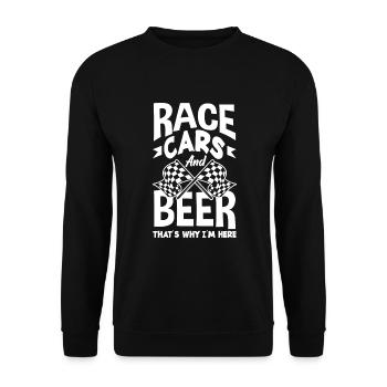 Funny Car Racing Car Racing Gift - Unisex Sweatshirt - black - Front - Alina (178cm) & Michal (187cm)