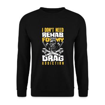 Funny Car Racing Car Racing Gift - Unisex Sweatshirt - black - Front - Alina (178cm) & Michal (187cm)