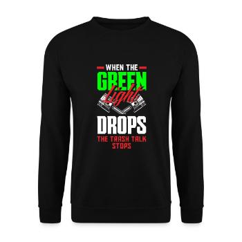 Funny Car Racing Car Racing Gift - Unisex Sweatshirt - black - Front - Alina (178cm) & Michal (187cm)