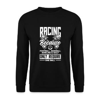 Funny Car Racing Car Racing Gift - Unisex Sweatshirt - black - Front - Alina (178cm) & Michal (187cm)