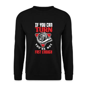 Funny Car Racing Car Racing Gift - Unisex Sweatshirt - black - Front - Alina (178cm) & Michal (187cm)
