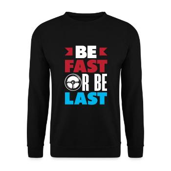 Funny Car Racing Car Racing Gift - Unisex Sweatshirt - black - Front - Alina (178cm) & Michal (187cm)