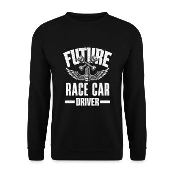 Funny Car Racing Car Racing Gift - Unisex Sweatshirt - black - Front - Alina (178cm) & Michal (187cm)