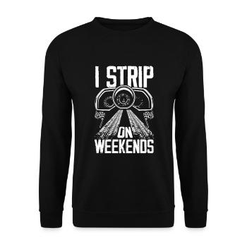 Funny Car Racing Car Racing Gift - Unisex Sweatshirt - black - Front - Alina (178cm) & Michal (187cm)