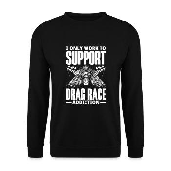 Funny Car Racing Car Racing Gift - Unisex Sweatshirt - black - Front - Alina (178cm) & Michal (187cm)