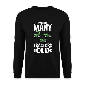 3. Geburtstag Traktor 3 Jahre Geburtstagsshirt - Unisex Pullover - Schwarz - Vorne - Alina (178cm) & Michal (187cm)