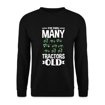 9e anniversaire tracteur 9 ans chemise d’anniversaire - Sweat-shirt Unisexe - noir - Devant - Alina (178cm) & Michal (187cm)