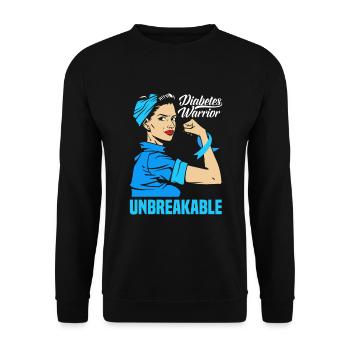 T1D Diabetes Type 1 Diabetic Gift - Unisex Sweatshirt - black - Front - Alina (178cm) & Michal (187cm)