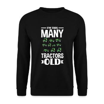 10e anniversaire tracteur 10 ans anniversaire chemise - Sweat-shirt Unisexe - noir - Devant - Alina (178cm) & Michal (187cm)