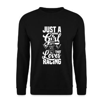 Funny Car Racing Car Racing Gift - Unisex Sweatshirt - black - Front - Alina (178cm) & Michal (187cm)