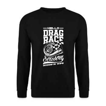 Funny Car Racing Car Racing Gift - Unisex Sweatshirt - black - Front - Alina (178cm) & Michal (187cm)