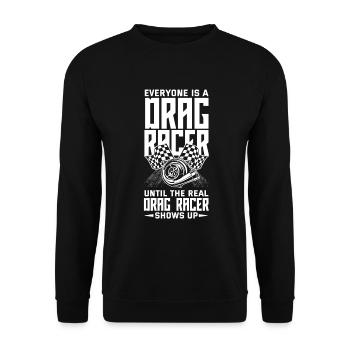 Funny Car Racing Car Racing Gift - Unisex Sweatshirt - black - Front - Alina (178cm) & Michal (187cm)