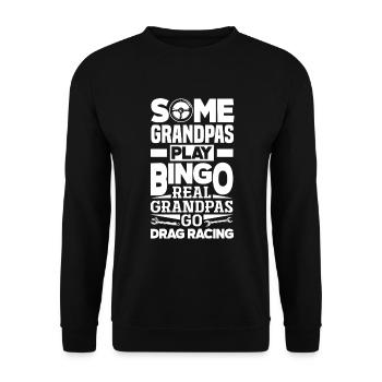 Funny Car Racing Car Racing Gift - Unisex Sweatshirt - black - Front - Alina (178cm) & Michal (187cm)