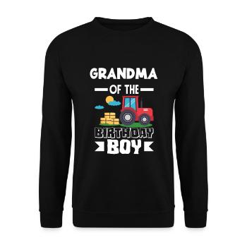 Granny From Birthday Girl Tractor - Unisex Sweatshirt - black - Front - Alina (178cm) & Michal (187cm)