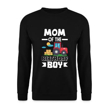 Mom From Birthday Girl Tractor - Unisex Sweatshirt - black - Front - Alina (178cm) & Michal (187cm)