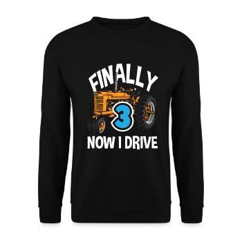 3. Geburtstag Traktor 3 Jahr Geburtstagsshirt - Unisex Pullover - Schwarz - Vorne - Alina (178cm) & Michal (187cm)