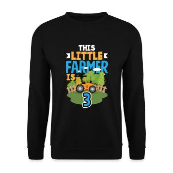 3. Geburtstag Traktor 3 Jahre Geburtstagsshirt - Unisex Pullover - Schwarz - Vorne - Alina (178cm) & Michal (187cm)