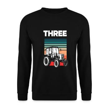 3. Geburtstag Traktor 3 Jahr Geburtstagsshirt - Unisex Pullover - Schwarz - Vorne - Alina (178cm) & Michal (187cm)