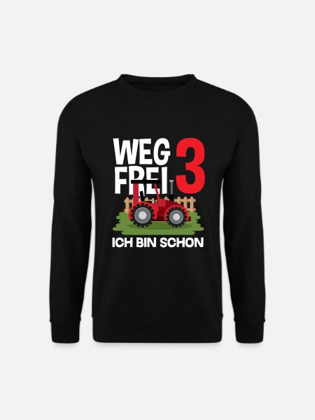 3. Geburtstag Traktor 3 Jahre Geburtstagsshirt - Unisex Pullover - Schwarz