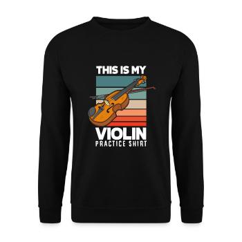 Geige Violine Geigenspieler Violinenspieler - Unisex Pullover - Schwarz - Vorne - Alina (178cm) & Michal (187cm)