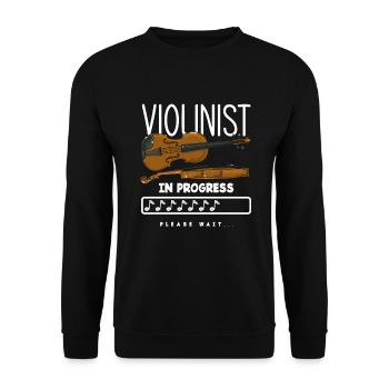 Geige Violine Geigenspieler Violinenspieler - Unisex Pullover - Schwarz - Vorne - Alina (178cm) & Michal (187cm)