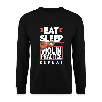 Violin Violin Violinist Violin Player - Unisex Sweatshirt - black - Front - Alina (178cm) & Michal (187cm)
