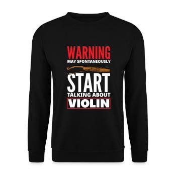 Violin Violin Violinist Violin Player - Unisex Sweatshirt - black - Front - Alina (178cm) & Michal (187cm)
