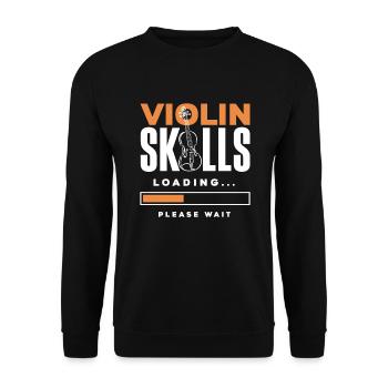 Geige Violine Geigenspieler Violinenspieler - Unisex Pullover - Schwarz - Vorne - Alina (178cm) & Michal (187cm)