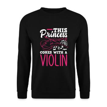Violin Violin Violinist Violin Player - Unisex Sweatshirt - black - Front - Alina (178cm) & Michal (187cm)