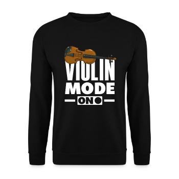 Geige Violine Geigenspieler Violinenspieler - Unisex Pullover - Schwarz - Vorne - Alina (178cm) & Michal (187cm)