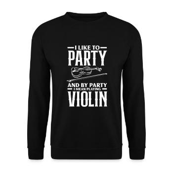 Violin Violin Violinist Violin Player - Unisex Sweatshirt - black - Front - Alina (178cm) & Michal (187cm)