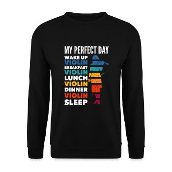 Violin Violin Violinist Violin Player - Unisex Sweatshirt - black - Front - Alina (178cm) & Michal (187cm)