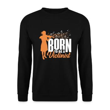 Violin Violin Violinist Violin Player - Unisex Sweatshirt - black - Front - Alina (178cm) & Michal (187cm)