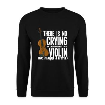 Violin Violin Violinist Violin Player - Unisex Sweatshirt - black - Front - Alina (178cm) & Michal (187cm)