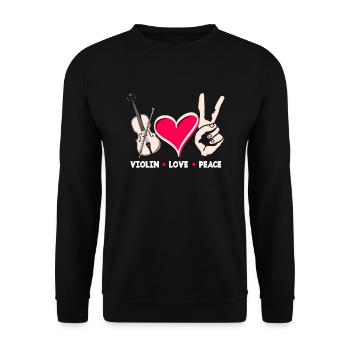 Violin Violin Violinist Violin Player - Unisex Sweatshirt - black - Front - Alina (178cm) & Michal (187cm)