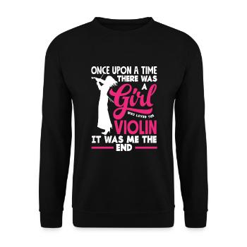 Violin Violin Violinist Violin Player - Unisex Sweatshirt - black - Front - Alina (178cm) & Michal (187cm)