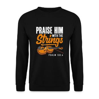 Violin Violin Violinist Violin Player - Unisex Sweatshirt - black - Front - Alina (178cm) & Michal (187cm)