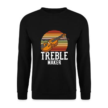 Geige Violine Geigenspieler Violinenspieler - Unisex Pullover - Schwarz - Vorne - Alina (178cm) & Michal (187cm)