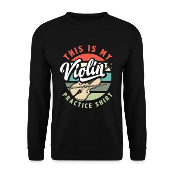 Violin Violin Violinist Violin Player - Unisex Sweatshirt - black - Front - Alina (178cm) & Michal (187cm)