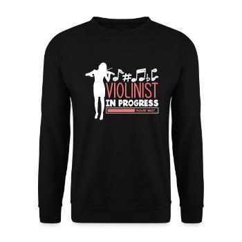 Violin Violin Violinist Violin Player - Unisex Sweatshirt - black - Front - Alina (178cm) & Michal (187cm)