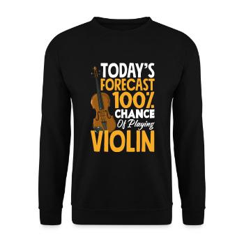 Violin Violin Violinist Violin Player - Unisex Sweatshirt - black - Front - Alina (178cm) & Michal (187cm)